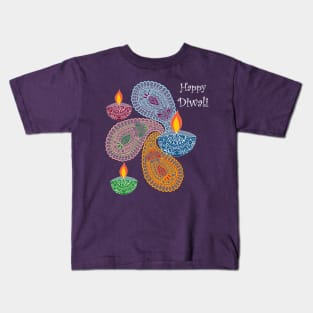 Diwali - Paisleys and Lamps Kids T-Shirt